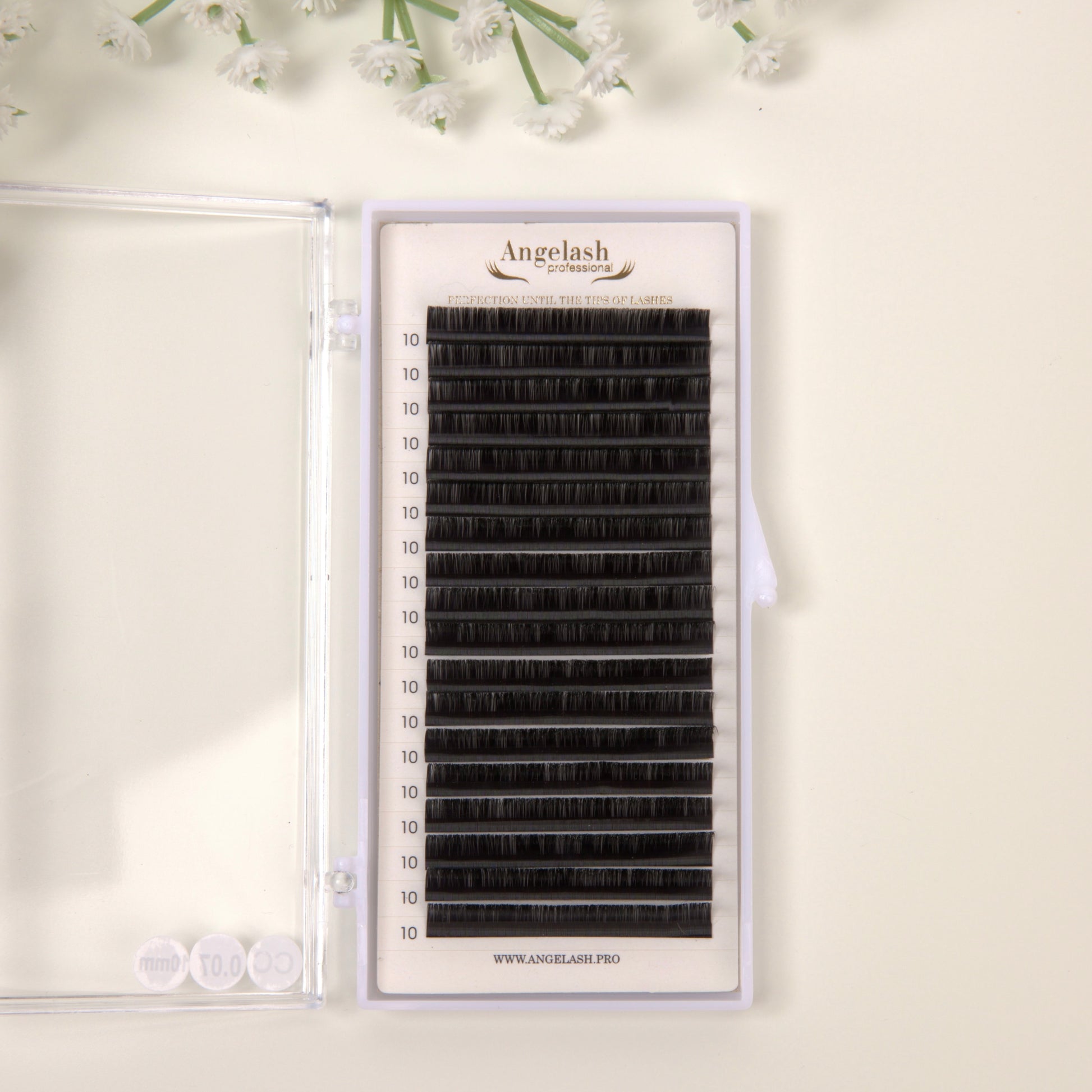 AngeLash Black Volume Lashes Tray – mixed lengths 8-13mm, professional Russian Volume eyelash extensions
