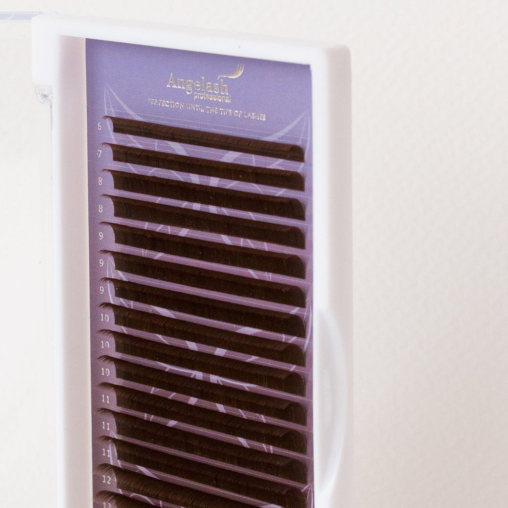 Dark Brown lashes 0,07 (mix 6 - 13) - Angelash