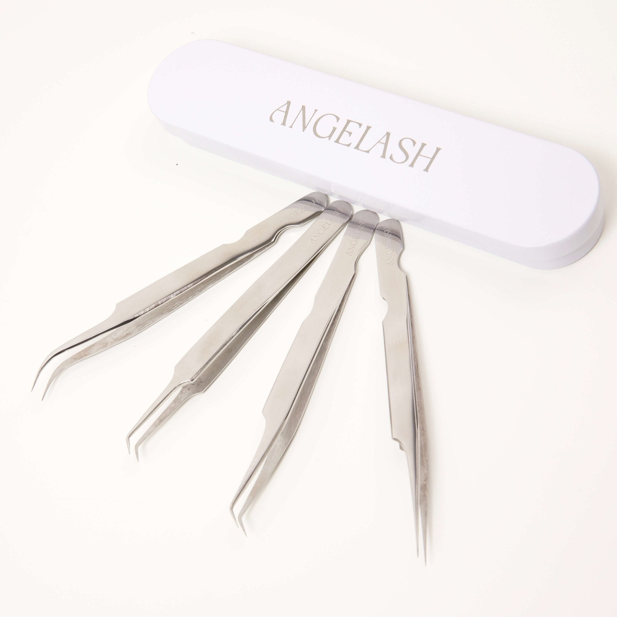 Curved Isolation Eyelash Extensions Tweezers - Angelash
