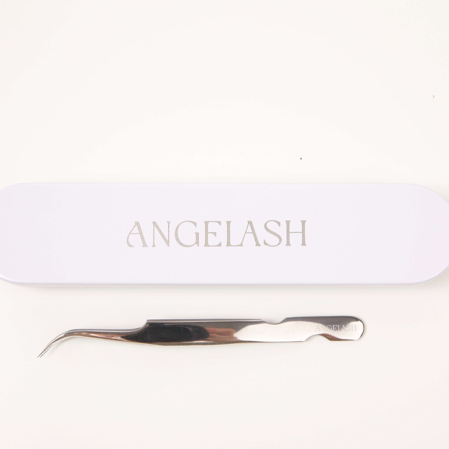 Angelash curved tweezer for isolation and 2D, 3D volume lashes