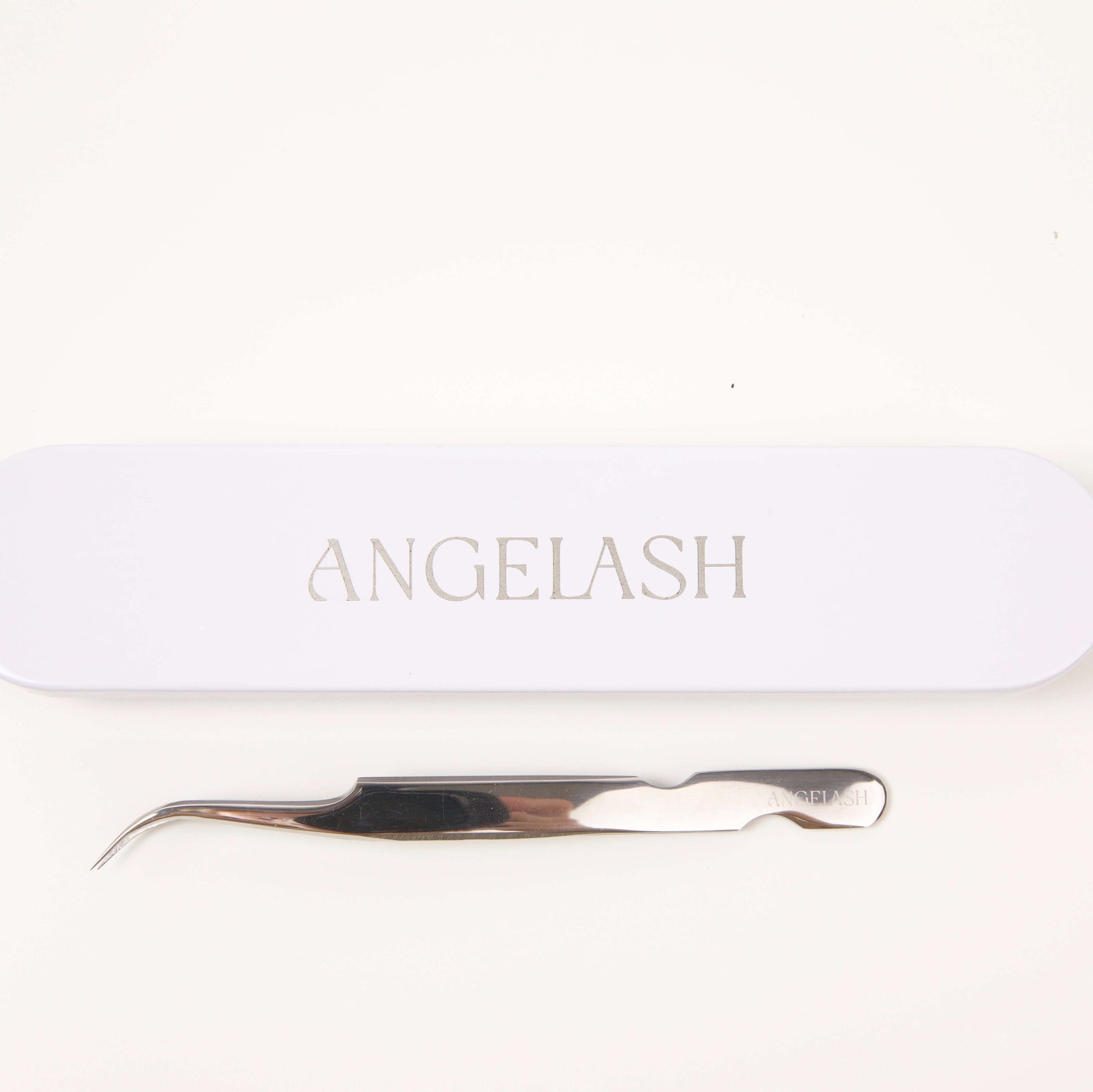 Angelash curved tweezer for isolation and 2D, 3D volume lashes