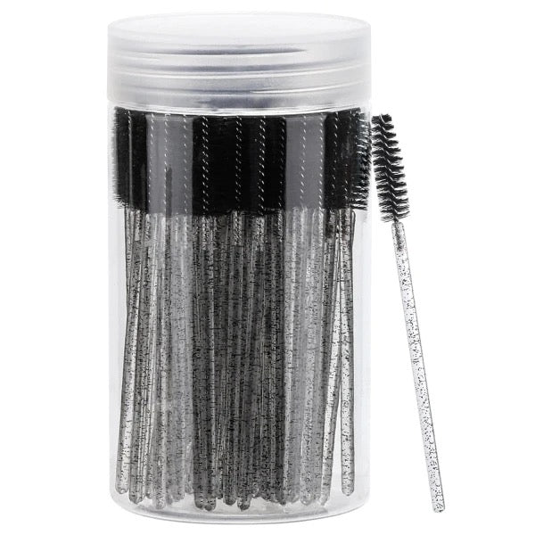 Disposable_black_brush_mascara_wands_in_clear_tube