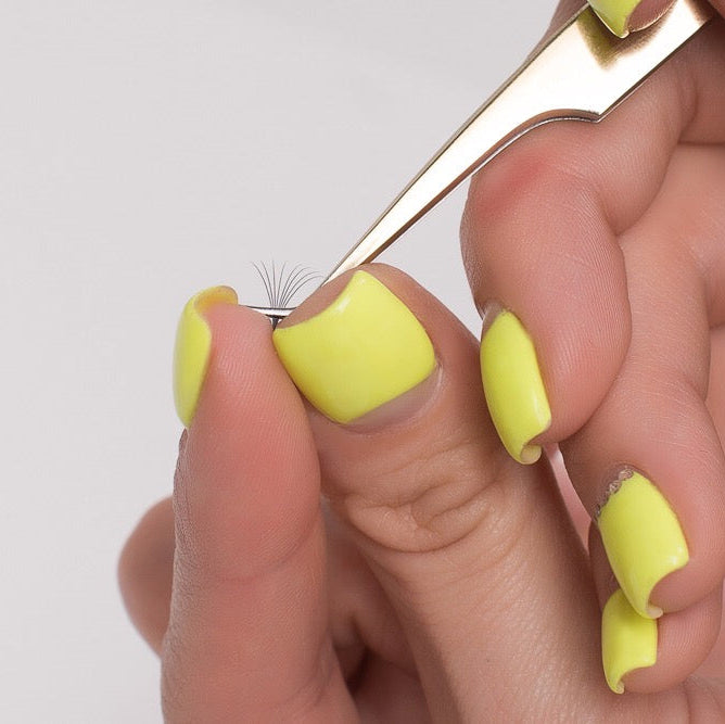 Lash extension tweezers for volume fans