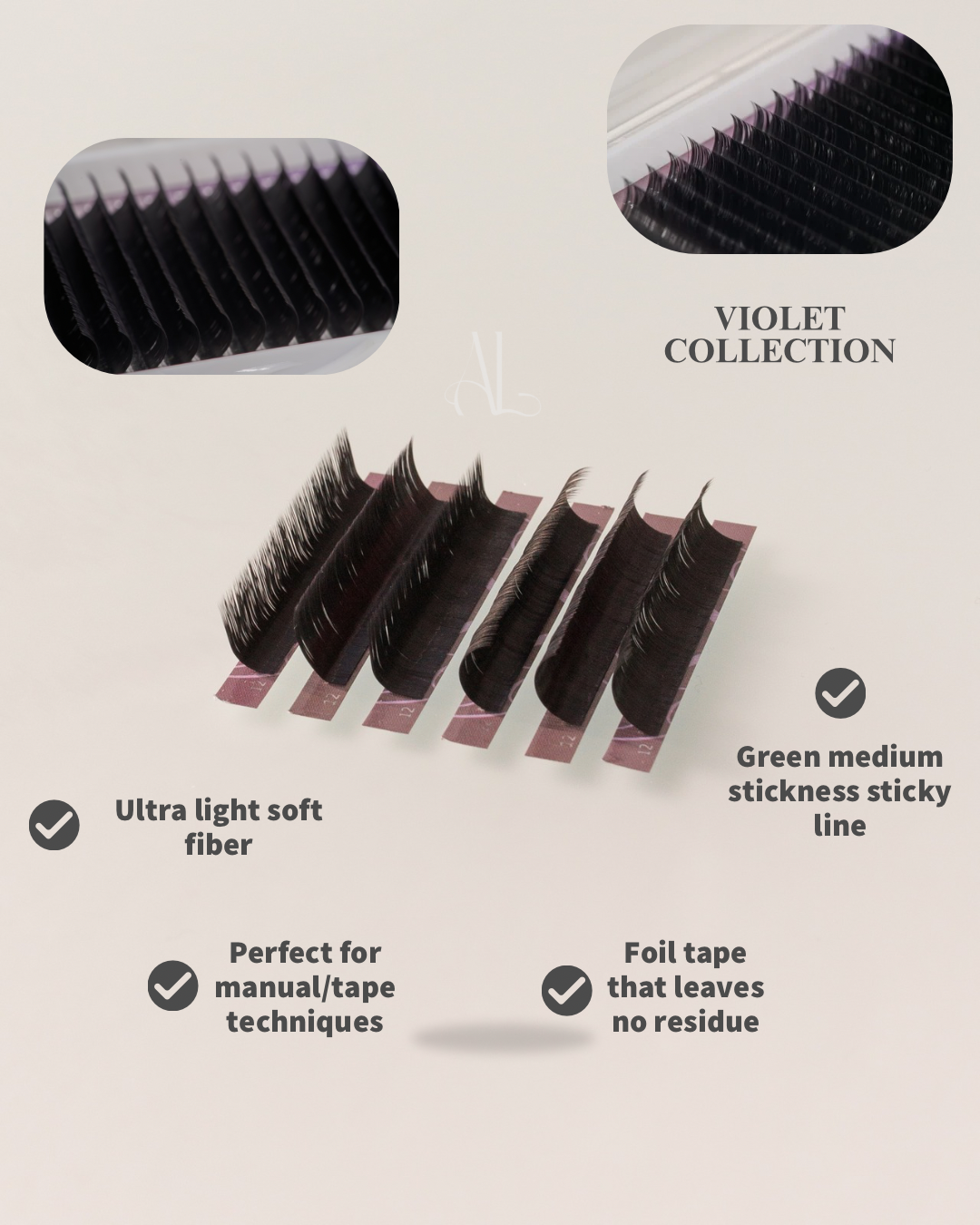 AngeLash Black Volume Lashes 0.12 – premium eyelashes for eyelash extensions
